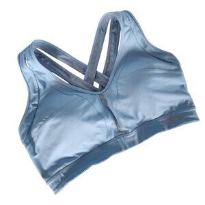Light Blue Strappy Sports Bra - Women’s High-Support Activewear